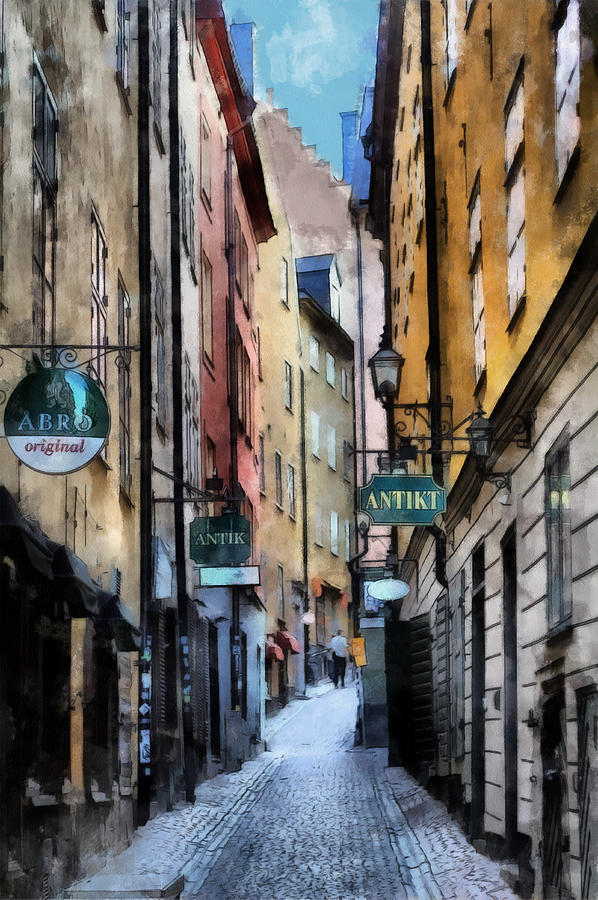 Old Town of Stockholm 2 Painting by Kai Saarto