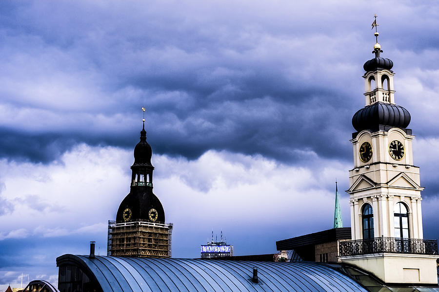 Architecture Photograph - Old Town Roofs by Diatom  Art
