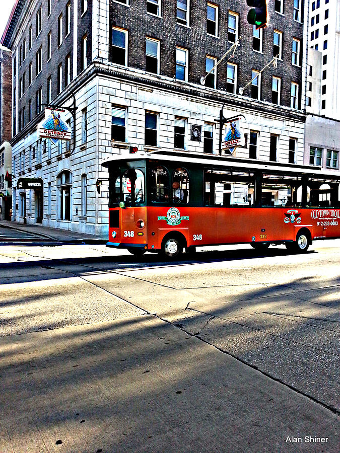 Old Town Trolley Photograph by Alan Shiner