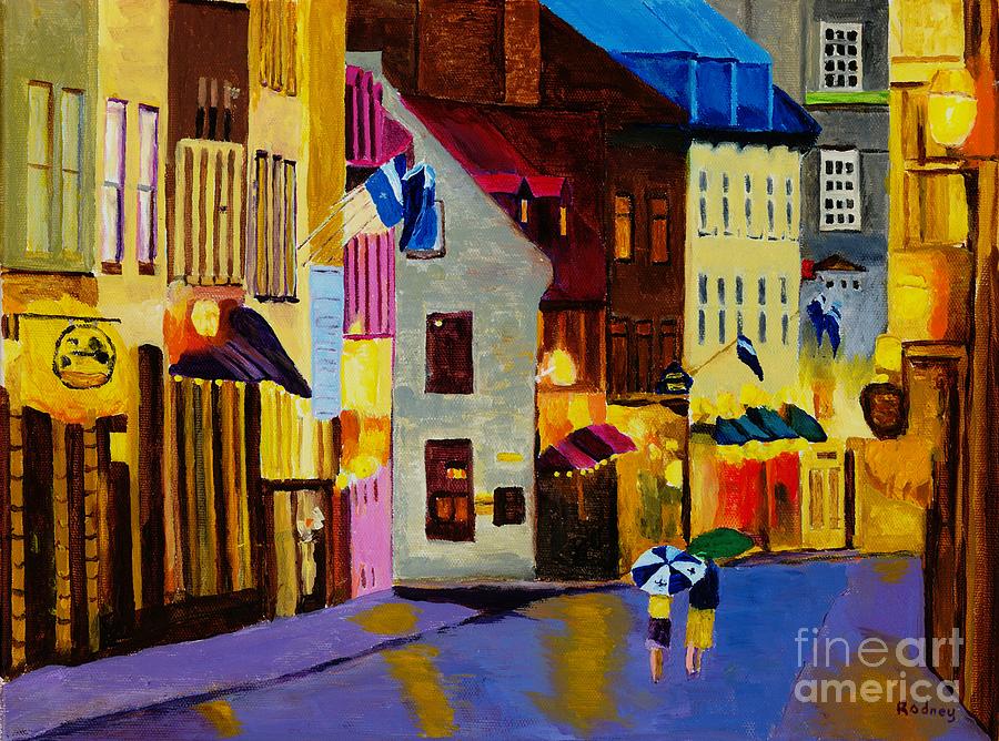 Old Towne Quebec Painting by Rodney Campbell