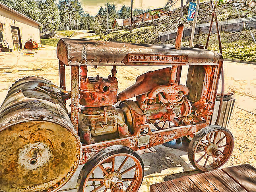 Old Tractor Digital Art by Cathy Anderson