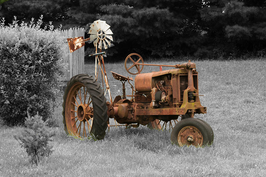 Old tractor Photograph by Michael Porchik