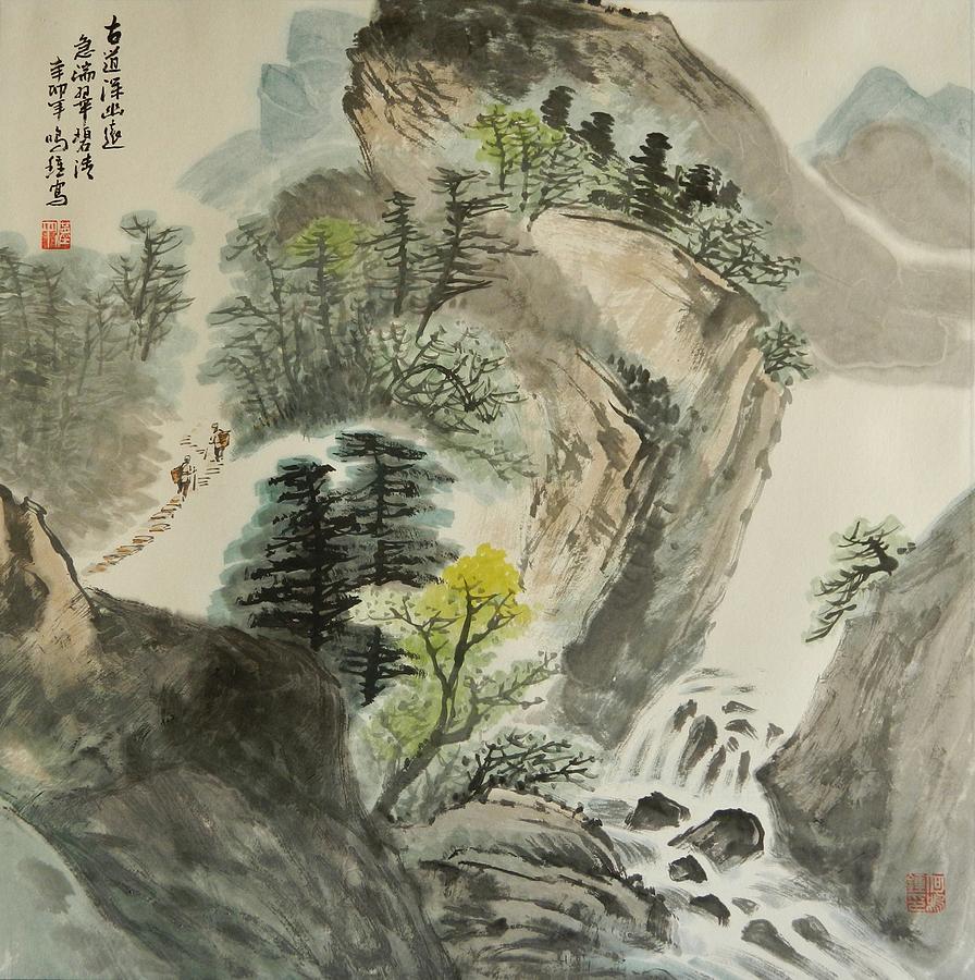 Old Trail Path Painting by Mingzhong He