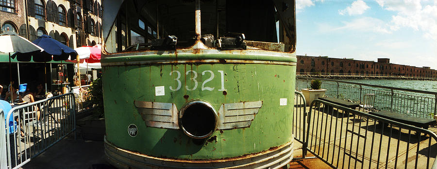 New York City Photograph - Old Train Car On Display, Red Hook by Panoramic Images