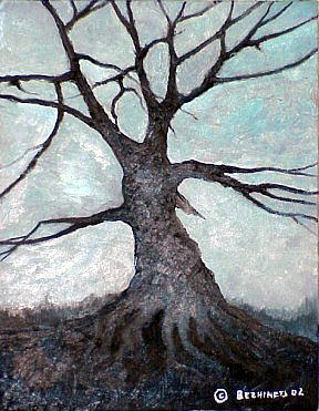 Old tree Painting by Sergey Bezhinets