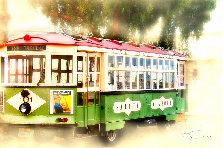 Transportation Photograph - Old Trolley by Cass Peterson