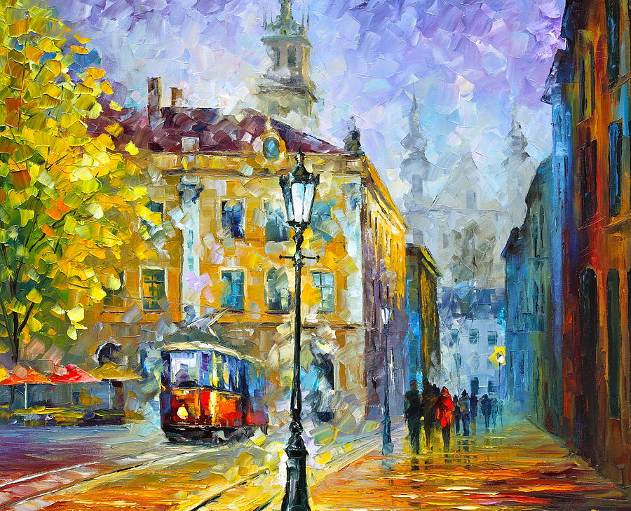 Old Trolley Painting by Leonid Afremov