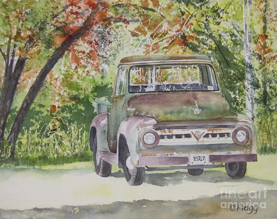 Old Truck Painting by Carol Flagg