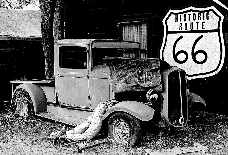 Old Truck on Route 66 Photograph by Barbara Zahno