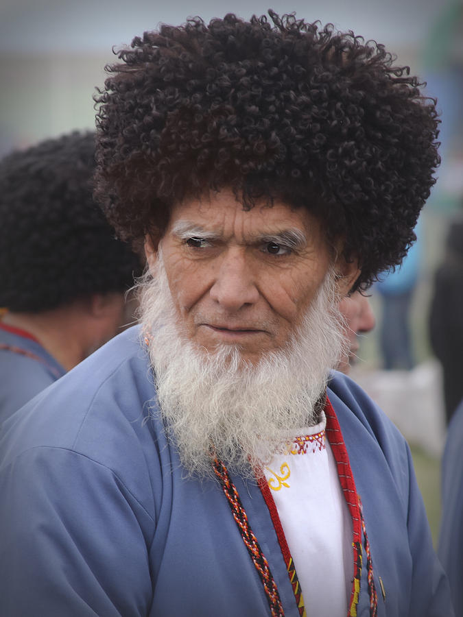 Portrait Photograph - Old Turkman by Dave Hall