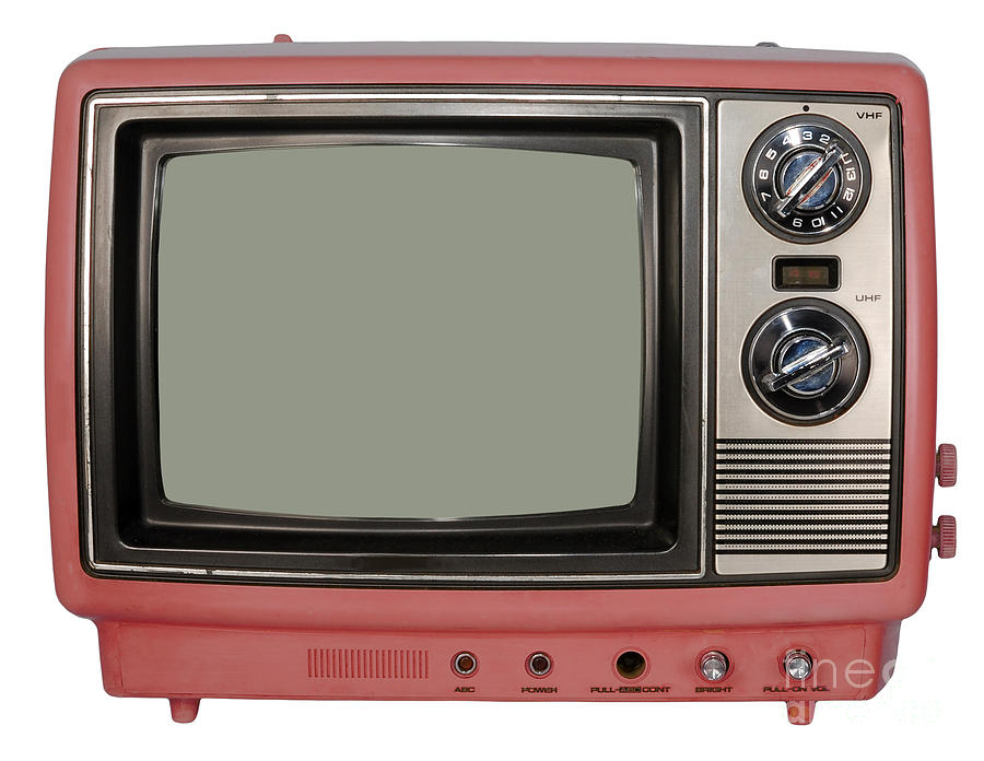 Vintage Photograph - Vintage TV set by Les Palenik