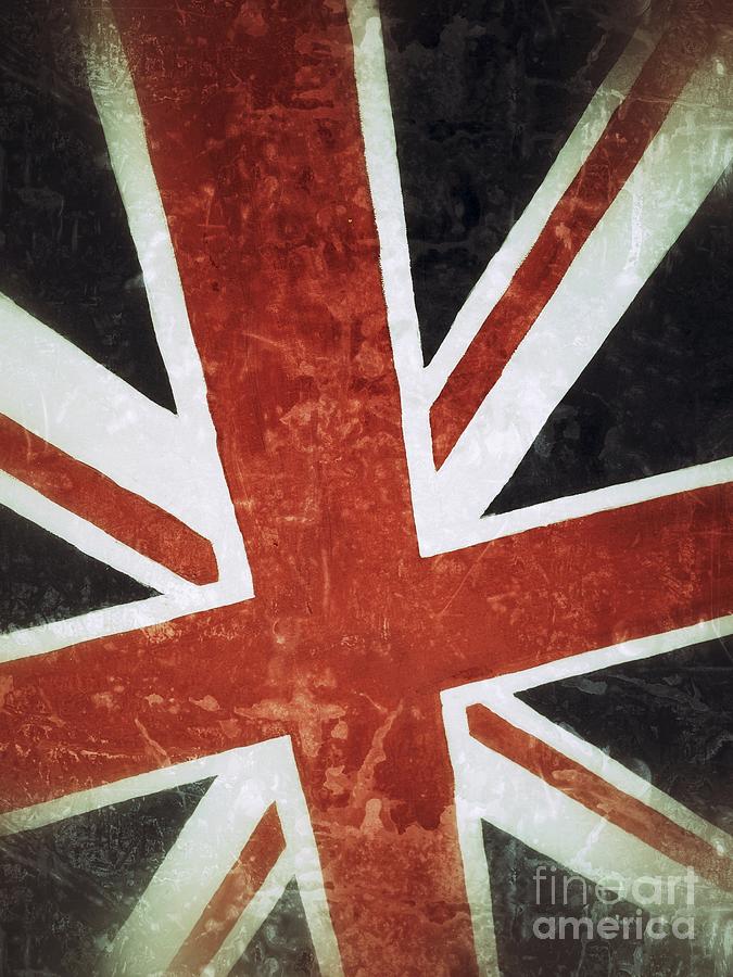Abstract Photograph - Old UK Flag by Carlos Caetano