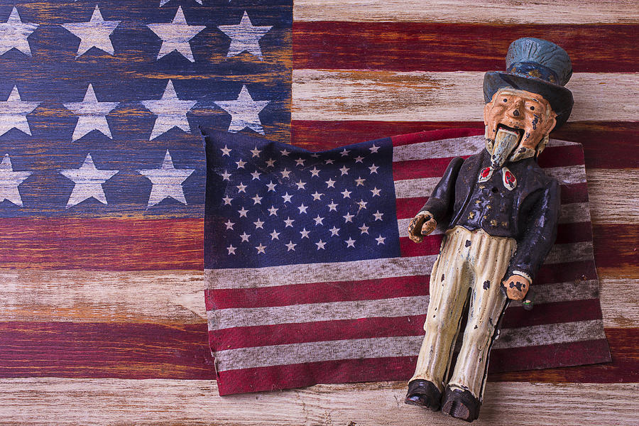Old Uncle Sam and Flag Photograph by Garry Gay