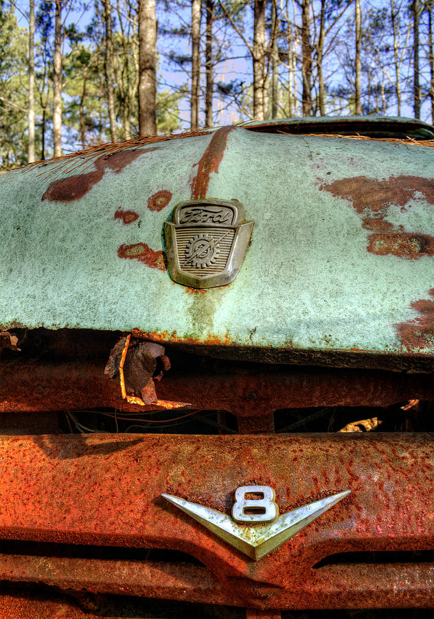 Truck Photograph - Old V8 Ford Truck by Greg and Chrystal Mimbs