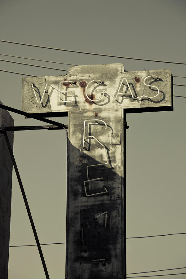 Las Vegas Photograph - Old Vegas Sign On First Street, Fremont by Panoramic Images