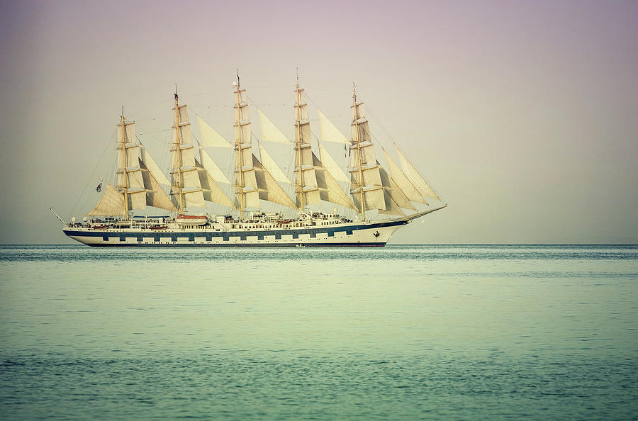 Old Vessel Sailing Away Photograph by Piola666