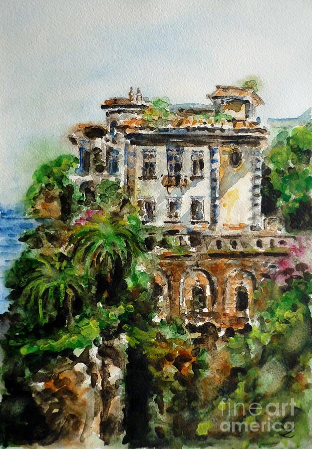 Old Villa in Italy Painting by Zaira Dzhaubaeva