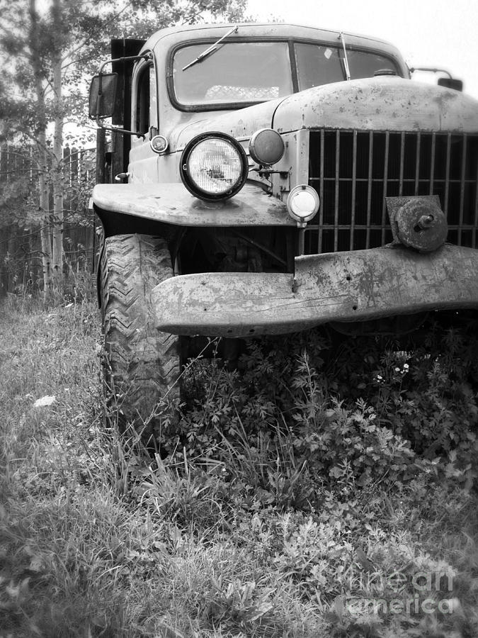 Vintage Photograph - Old Vintage Dodge Work Truck by Edward Fielding