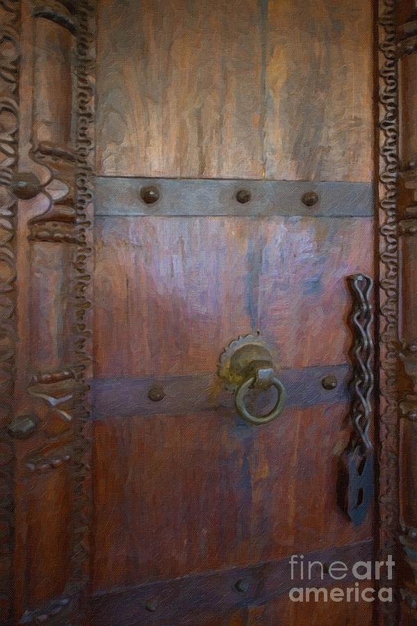 Vintage Photograph - Old Vintage Door With Chain  by Liane Wright