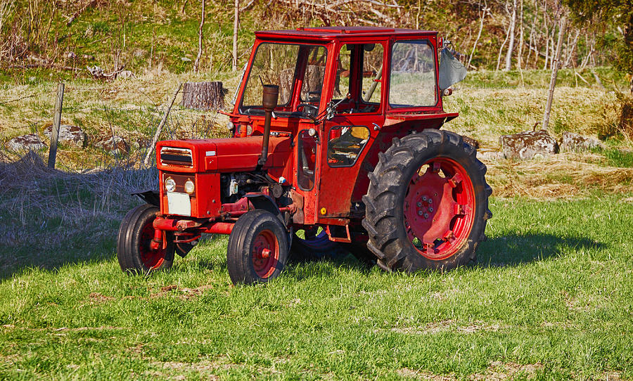 Old Vintage Farming Tractor Photograph by Christian Lagereek