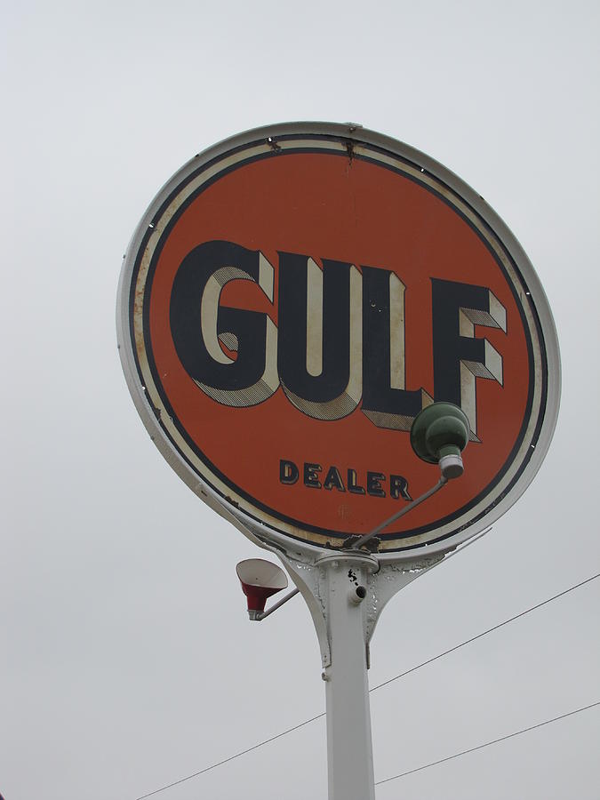 Old Vintage Gulf Sign Photograph by Shawn Hughes