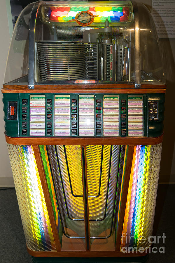 Old Vintage Rock Ola Jukebox DSC2755 Photograph by Wingsdomain Art and Photography