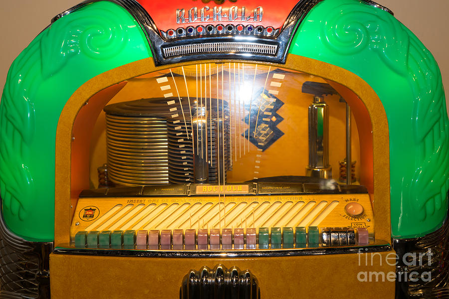 Old Vintage Rock Ola Jukebox DSC2786 Photograph by Wingsdomain Art and Photography