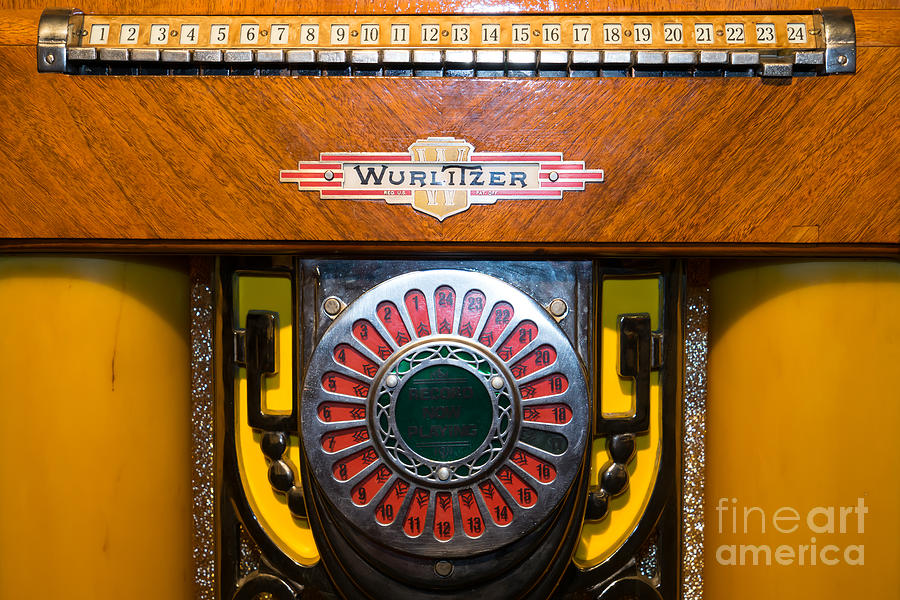 Music Photograph - Old Vintage Wurlitzer Jukebox DSC2809 by Wingsdomain Art and Photography