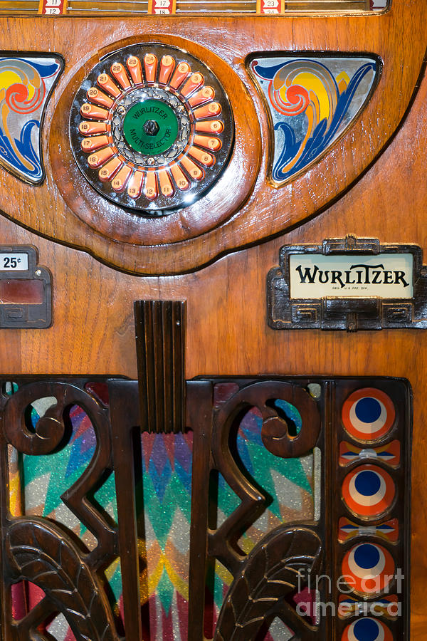 Old Vintage Wurlitzer Jukebox DSC2819 Photograph by Wingsdomain Art and Photography
