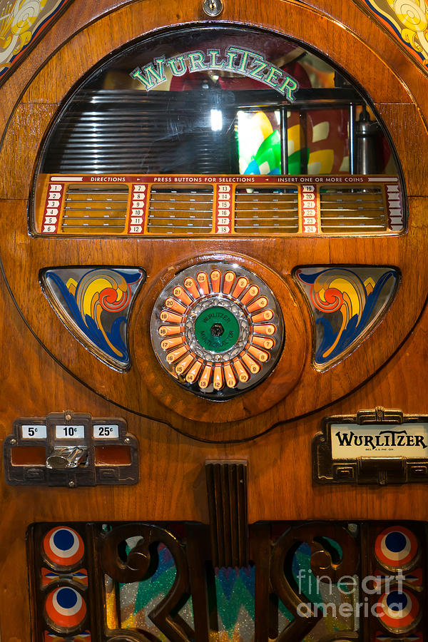 Old Vintage Wurlitzer Jukebox DSC2824 Photograph by Wingsdomain Art and Photography