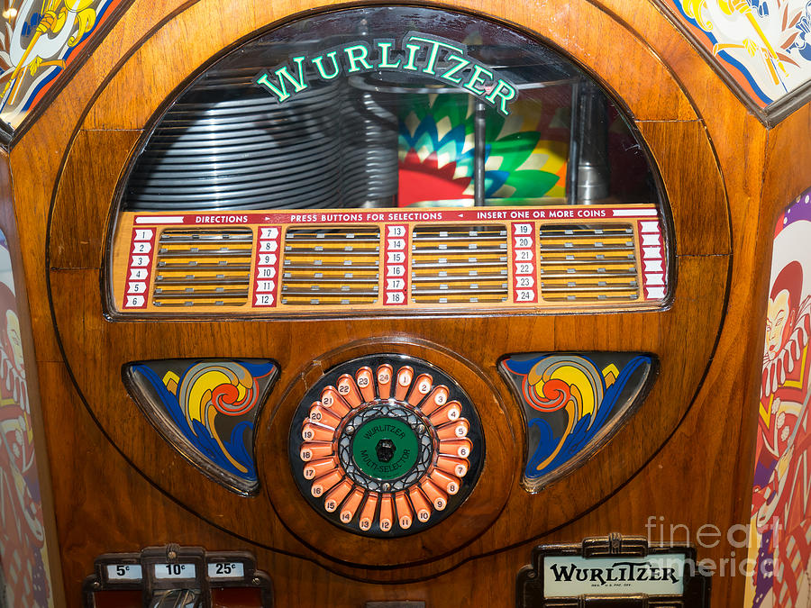 Old Vintage Wurlitzer Jukebox DSC2825 Photograph by Wingsdomain Art and Photography