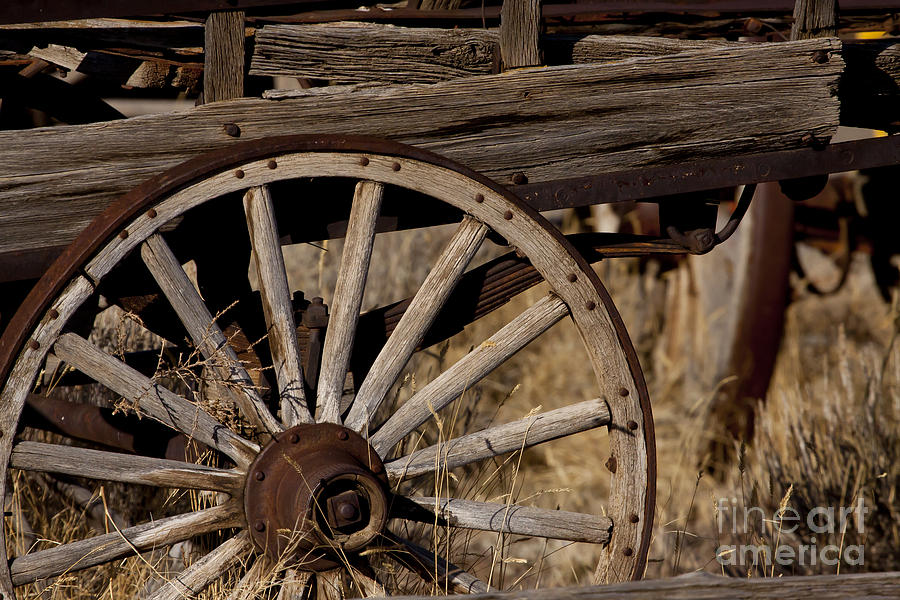 Old Wagon Wheel   #4390 Photograph by J L Woody Wooden