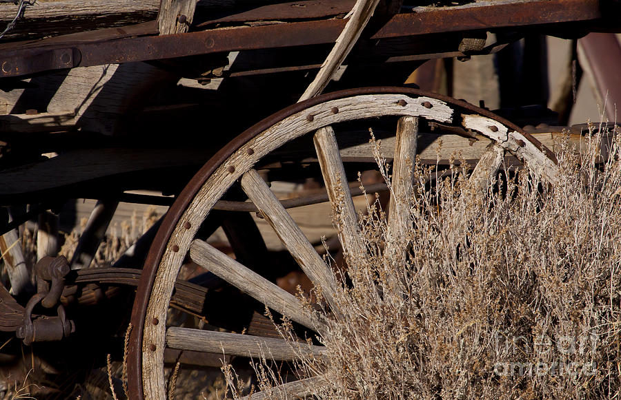 Old Wagon Wheel   #4396 Photograph by J L Woody Wooden