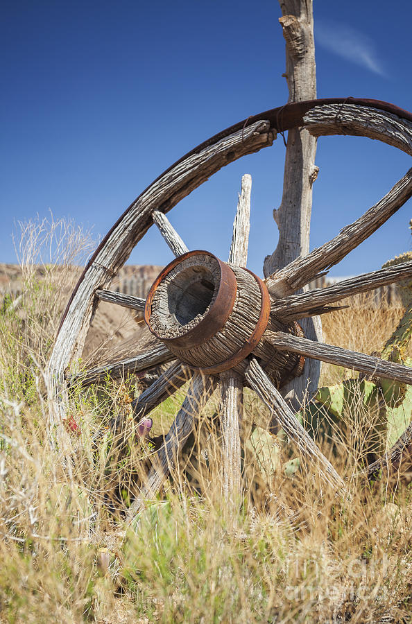 Old Wagon Wheel Photograph by Bryan Mullennix