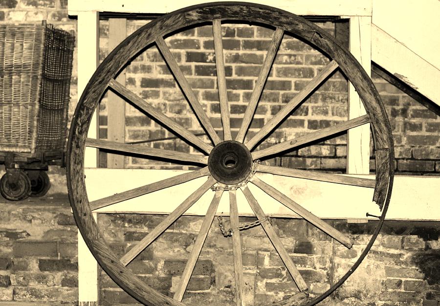 Old Wagon Wheel 1 Photograph by Cynthia Guinn