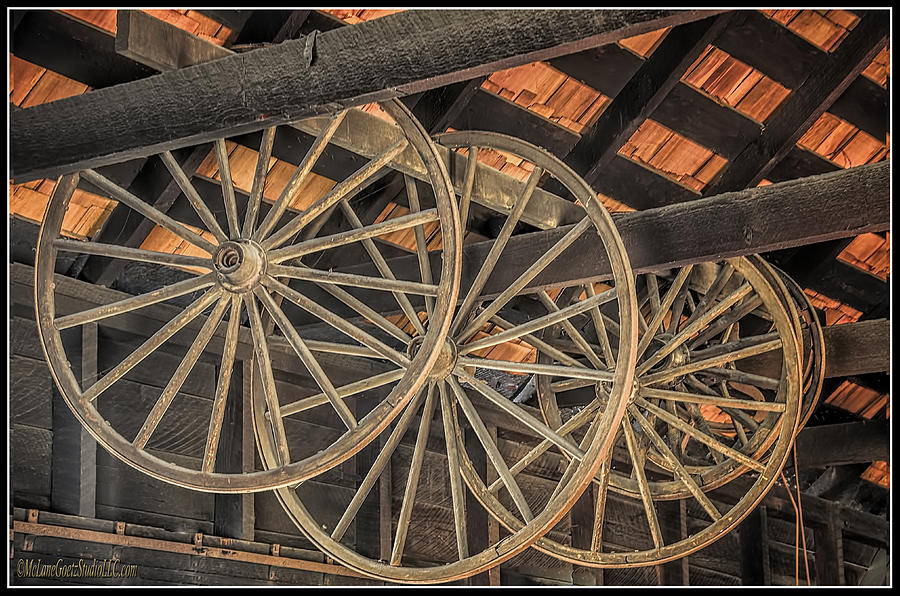 Old Wagon Wheel Photograph by LeeAnn McLaneGoetz McLaneGoetzStudioLLCcom