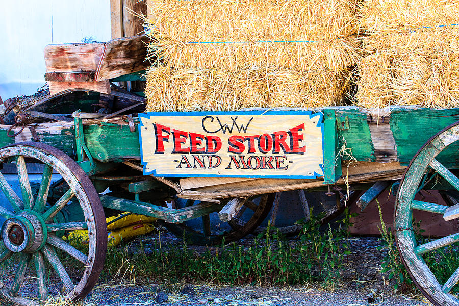 Old Wagon with Straw Photograph by Ben Graham