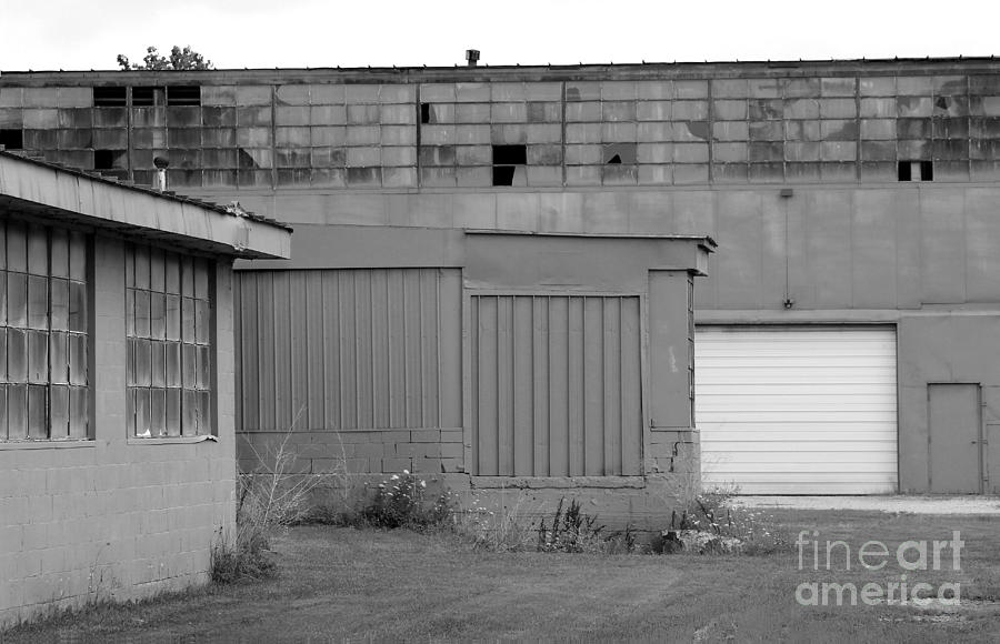 Old Warehouse Black and White Photograph by Karen Adams