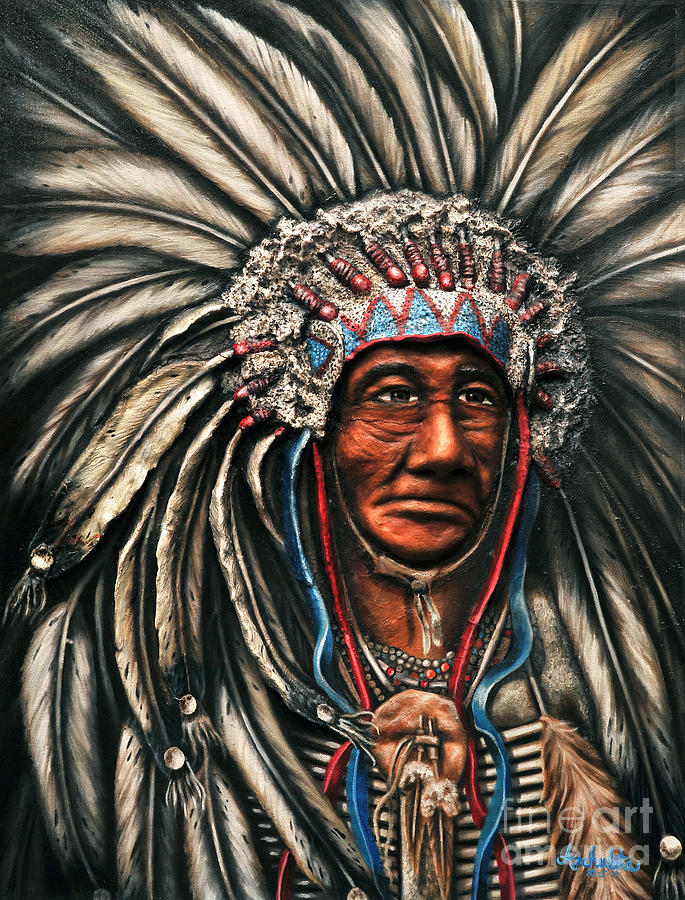 Cacique  Painting by Ruben Archuleta - Art Gallery