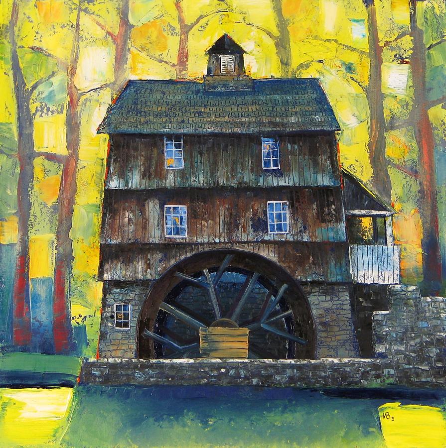 Old water mill Painting by Mikhail Zarovny