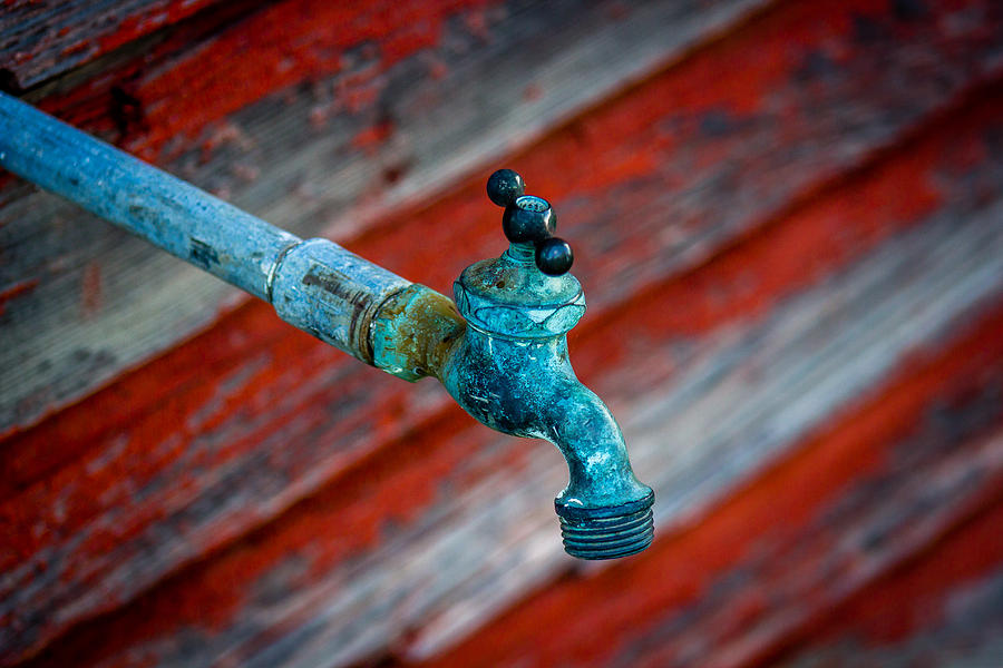 Old Water Valve Photograph by Chad Rowe