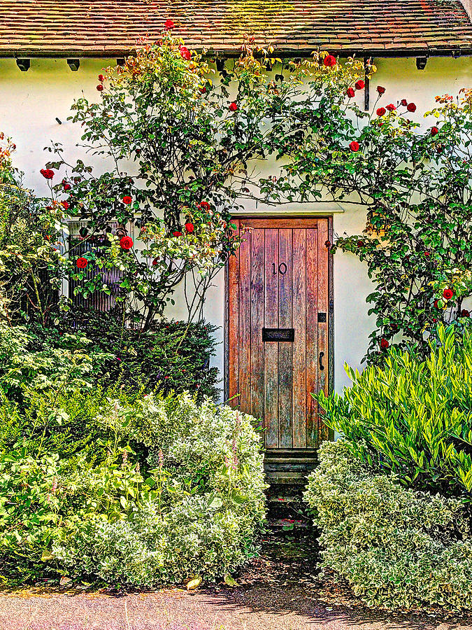 Old Weathered Cottage Door Photograph by Gill Billington