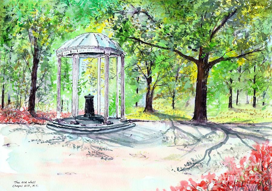 University Of North Carolina Painting - Old Well Chapel Hill by Patrick Grills