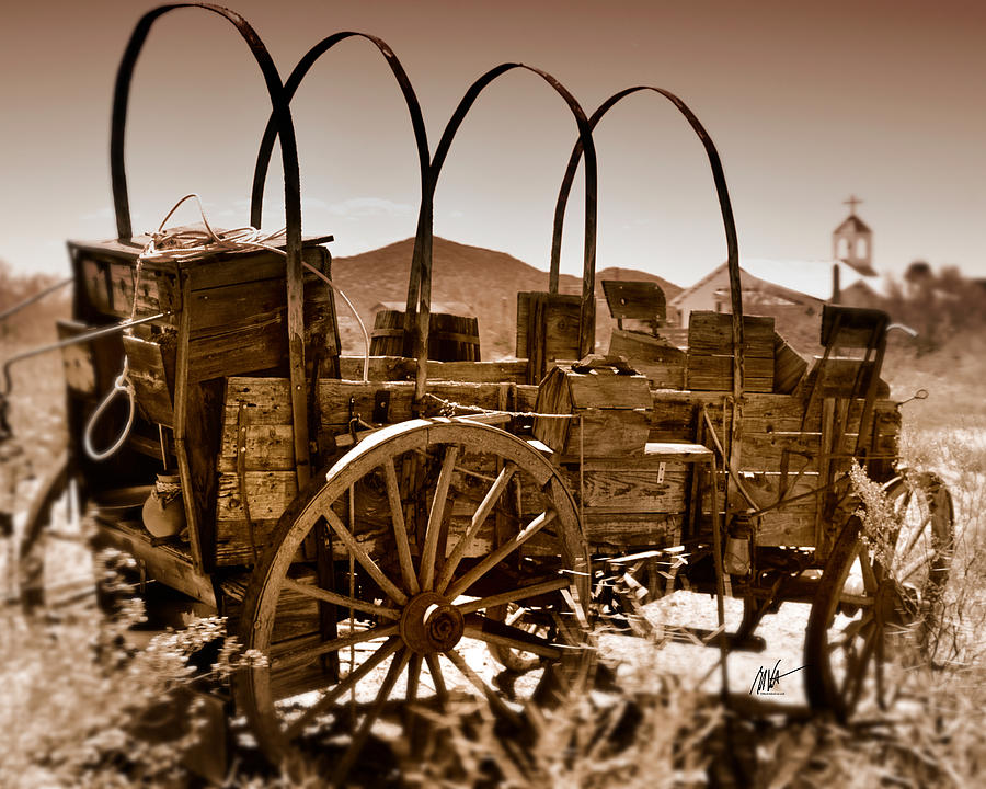 Old West Covered Wagon - Arizona Photograph by Mark Valentine