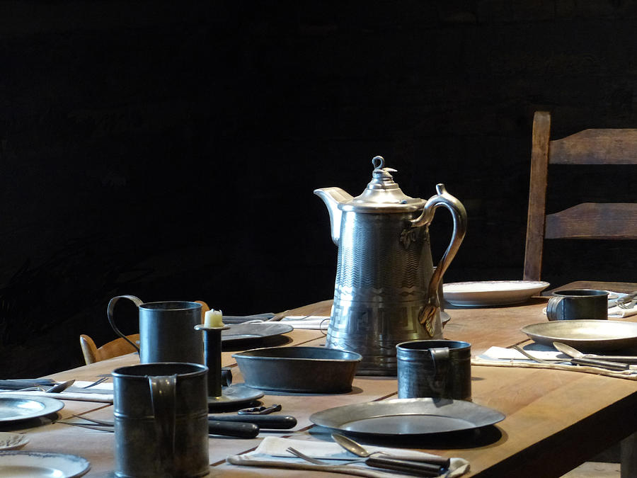 Old West Table Setting Photograph by Marcia Socolik