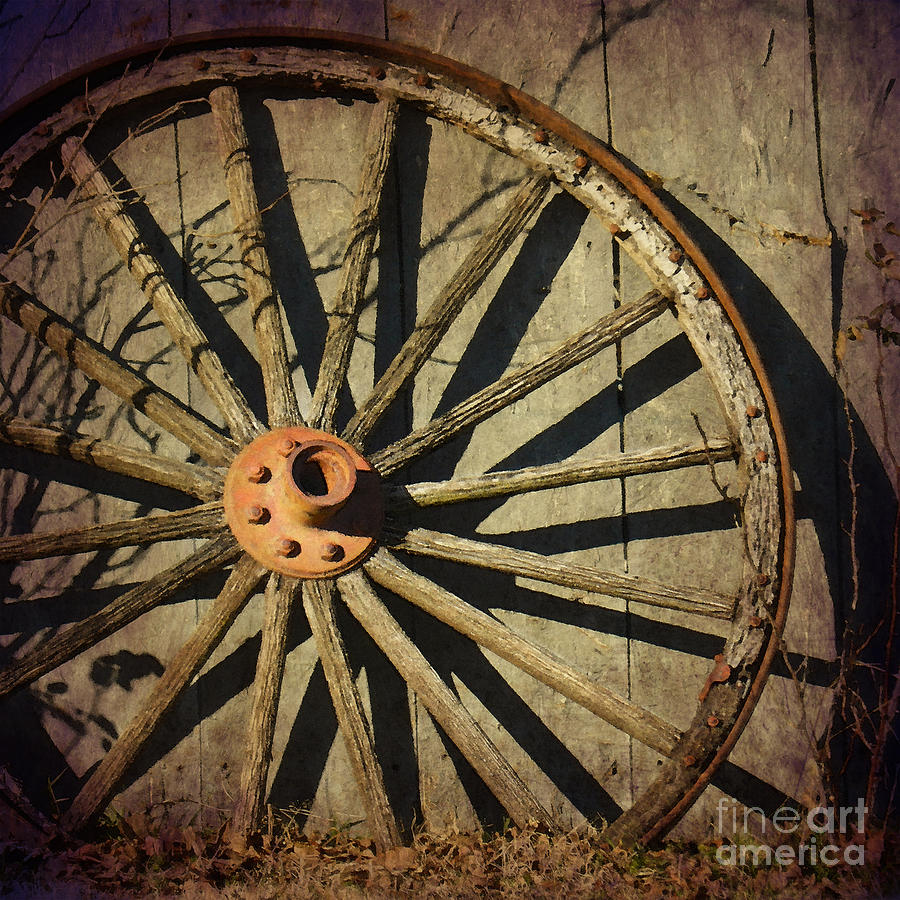 Old West Wagon Wheel Photograph by Betty LaRue