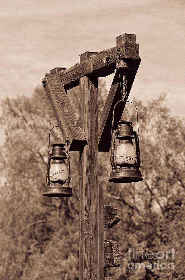 Old Western Kerosene Lamp Post Photograph by Lee Dos Santos