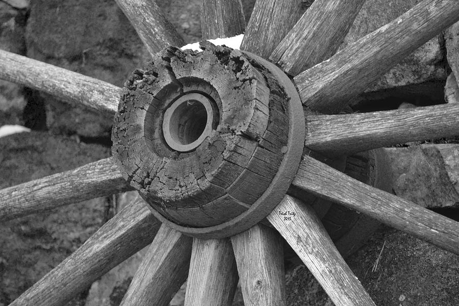 Old Wheel Photograph by Trish Tritz
