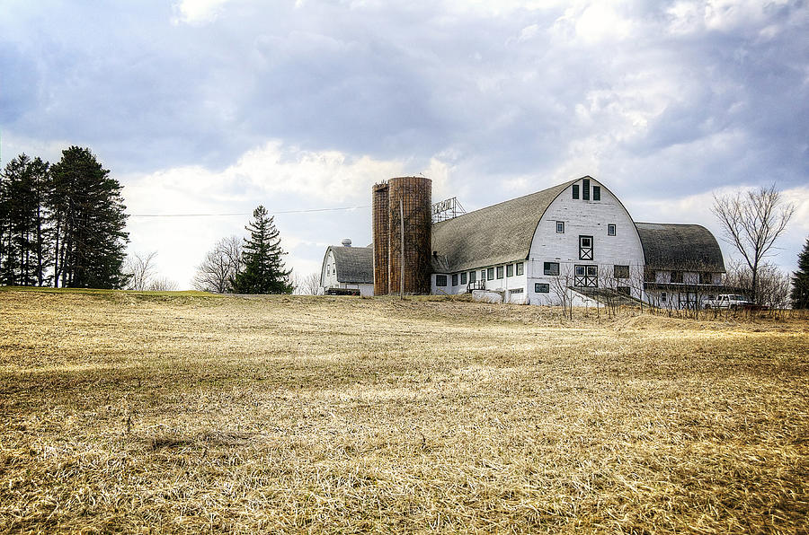 Old White Barn Photograph by Donna Doherty