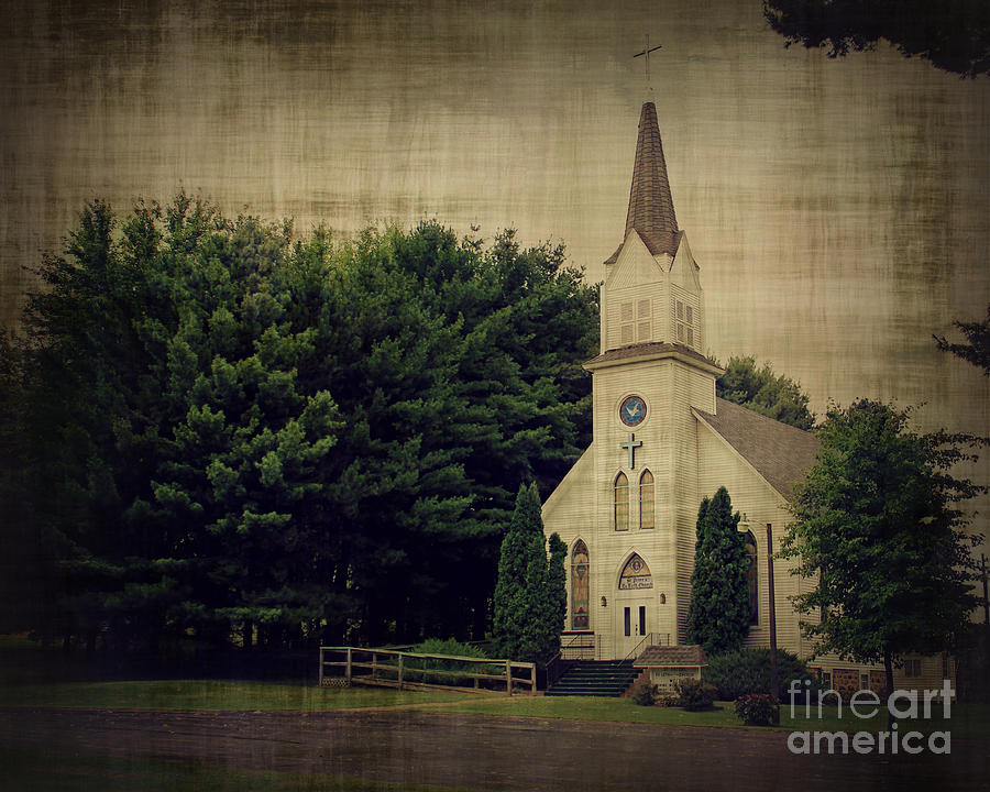 Old White Church Photograph by Perry Webster